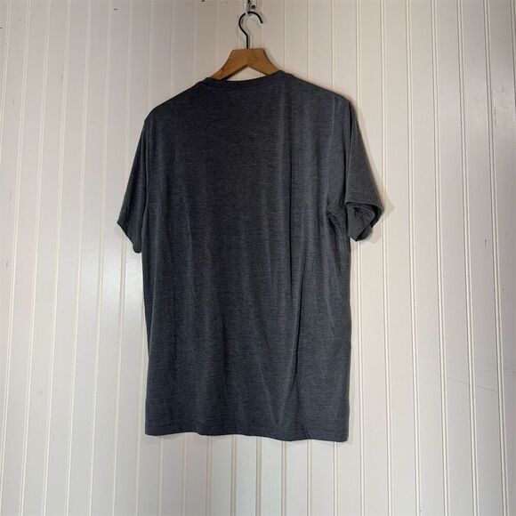 Free Fly M Gray Short Sleeve Bamboo Performance Pocket Tee Active Athleisure - Picture 2 of 8